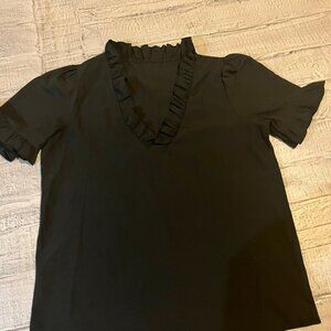 Black Short Sleeve Blouse